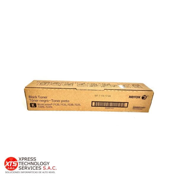 Toner Negro (Dmo Sold) Xerox (006R01461) para las impresoras modelos: Workcentre WC 7220; Workcentre WC 7225