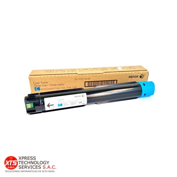 Toner Cyan Estándar Xerox (006R01464) para las impresoras modelos: Workcentre WC 7120; Workcentre WC 7125; Workcentre WC 7220; Workcentre WC 7225