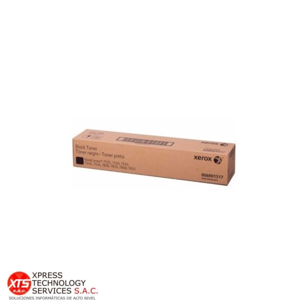 Toner Negro Estándar Xerox (006R01517) para las impresoras modelos: Workcentre WC 7830; Workcentre WC 7835; Workcentre WC 7845; Workcentre WC 7855; Workcentre WC 7970