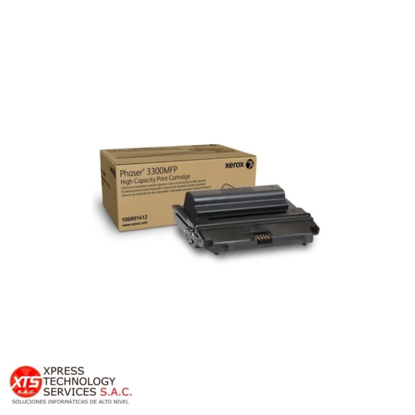 Toner Negro Alta Capacidad Xerox (106R01412) para las impresoras modelos: Phaser 3300
