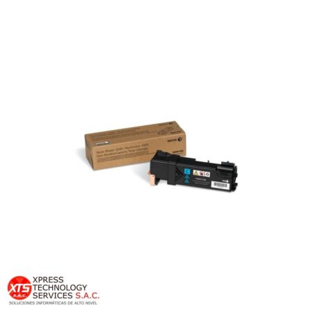 Toner Cyan Estándar Xerox (106R01598) para las impresoras modelos: Phaser 6500; Workcentre WC 6505