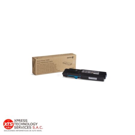 Toner Cyan Alta capacidad Xerox (106R02233) para las impresoras modelos: Phaser 6600; Workcentre WC 6605