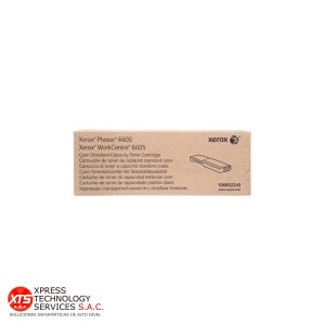Cartucho Cyan Estándar Xerox (106R02249) para las impresoras modelos: Phaser 6600; Workcentre WC 6605