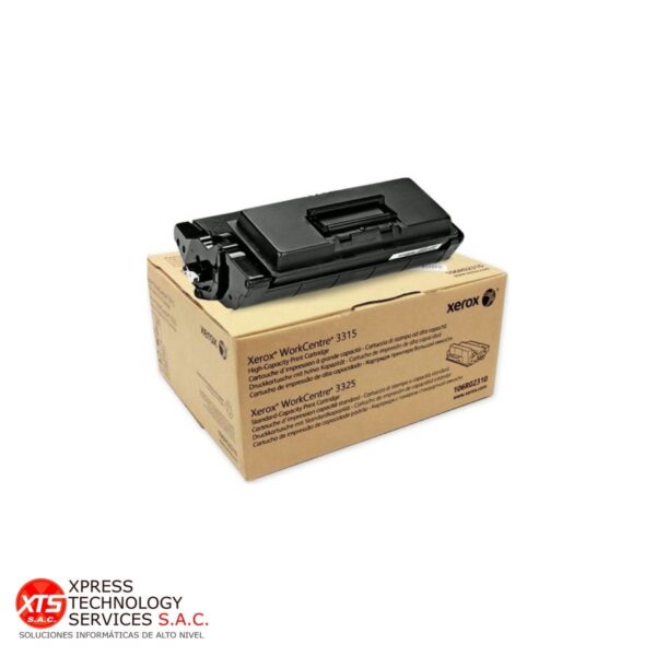 Toner Negro Alta Capacidad Xerox (106R02310) para las impresoras modelos: Workcentre WC 3315; Workcentre WC 3325