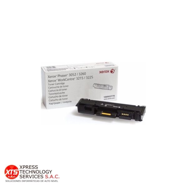 Toner Negro Estándar Xerox (106R02778) para las impresoras modelos: Workcentre WC 3225; Phaser 3260