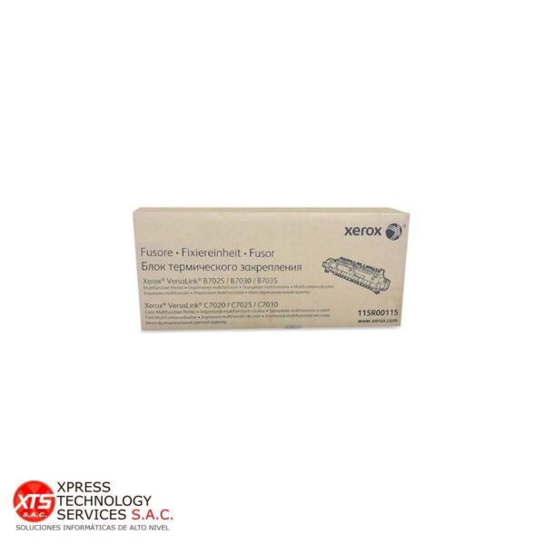 Fusor 220V Xerox (115R00115) para las impresoras modelos: Versalink B7025; Versalink B7030; Versalink B7035; Versalink C7020; Versalink C7030; Versalink C7035